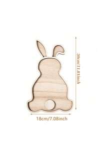 1个印有兔子和彩蛋图案的木质托盘，非常适合盛放复活节装饰品、沙拉、蛋糕、饼干和干果，是复活节、主题派对和生日派对的理想之选。 - 彩色 - 查看 8