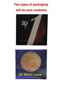 1 pieza Lámpara de luna creativa estilo INS, lámpara de mesa de noche, lámpara de noche pequeña con proyección de estrellas, luz de sueño (el color del soporte de plástico es aleatorio) - Blanco - Ver 8