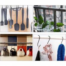 10pcs Stainless Steel S-Shaped Double Hooks - Heavy Duty Self-Adhesive Rust-Proof Scratch-Free Hanging Hooks, Strong Load Bearing, Non-Slip Reusable, Suitable For Dorm, Cabinet, Kitchen, Bedroom, Bathroom, Office, Desk And Whole House Organization - Multicolor - View 6