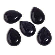 5pcs Or 10pcs/Pack Natural Water Drop Shape Cabochon Gemstones, Multi-Styles Loose Stones For Handmade DIY Jewelry Making Like Necklace, Ring, Bracelet, Vintage, Amethyst, Charoite - Multicolor - View 19