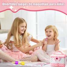 Caja de Maquillaje para Niñas, Set de Maquillaje para Niñas, Regalo para Niña, Protege la Piel de Las de Daños, Regalos de Navidad, Cumpleaños y Festividades para niños(Púrpura) - 3137 - Ver 2