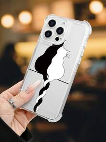 Yin Yang Cat Phone Case For IPhone17/16/15/14/13/12/11/8/7/XS/Pro Max/Plus/Pro/SE/XR/E/XS Max/ Mini( High End Film Shell  Sports Elements, Valentine's Day Gifts, Birthday Gifts, Surprise Gifts For Friends, Family, Girlfriends, Boyfriend - 無色 - 查看 2