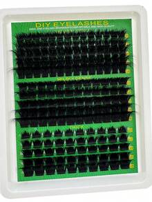 160D 200D 300D dicke stachelige Einzelwimpern 10-18mm Mega Flauschige Wimpernverlängerung Fluff DIY D Lockige Wimpernverlängerung Einzigartige stachelige Büschel-Wimpernverlängerungen Anime Einzelne Feenknospen Wimpern 8-18mm 180 Stücke zum Selbermachen zu Hause - D - Übersicht 11