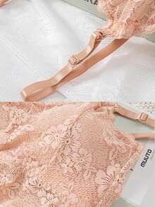 Lace Camisole Top For Women, Backless Sleeveless Crop Top - Apricot - View 6