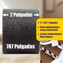 Cinta Tira Antideslizante, 20Mx5cm Cinta Antiderrapante para Escaleras, Peldaños, Baños, Plaza Comercial, Cinta Antiderrapante para Baño, Negro - Negro y Amarillo - Ver 3