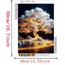 Kit de pintura de diamantes 5D - Mosaico de diamantes completo redondo DIY, artesanía para aliviar el estrés, decoración de pared del hogar, sin marco - Multicolor - Ver 6