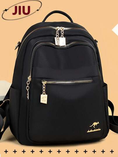 Mochila retro de nailon antirrobo de varias capas, bolso de moda multifuncional para uso diario, bolso de viaje ligero con múltiples bolsillos y gran capacidad, mochila minimalista conveniente, adecuada para estudiantes, enfermeras, maestros, profesionales de negocios, viajes, ir y venir, compras, oficina, citas, senderismo, entrenamiento, trabajo, regalo de cumpleaños, regalo de vacaciones