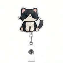 Retractable Badge Reel - Acrylic Clip For Nurses, Doctors And Medical Students - Fun Office Accessory, Dog Design - Clear - View 12