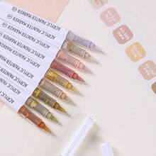 朗格9色/套，全新288色专业套装，207色丙烯马克笔，软头大容量墨水，颜色均匀，无异味，覆盖力强，适用于石头、玻璃、陶瓷、复活节彩蛋、金属、木材等材质的艺术创作，学生水彩笔，美术学生双头油性马克笔，小学绘画书画笔，DIY创作，适合学校美术用品，返校必备 - 彩色 - 查看 32