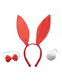 3 Stücke "Forever & Moment" Osterhasen Cosplay Kostüm Accessoires für Frauen, Hasenohren Haarband, Fliege, Hasenschwanz - für Partydekorationen, Osterfeiern, Feierlichkeiten, süße Kostüme, Feiertagsverkleidung, Geschenke - Verschiedenfarbig - Übersicht 14