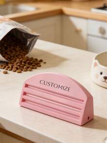 [Customized] Cat Food Squeezer | Customizable Pet Name, Heavy-Duty Plastic Pet Food Dispenser With Non-Slip Base, Easy-Open Lid, No Assembly Required, Compact Design, Plastic, Battery-Free - Multicolor - View 5