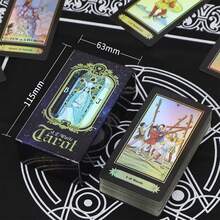 经典塔罗牌、怀特国王塔罗牌和A.E.怀特塔罗牌，卡牌套装包含指南和卡套，78张全息经典塔罗牌，可用于占卜游戏、游戏礼品、卡牌游戏派对桌游、情侣和朋友互动小游戏、派对用品 - King Waite - 查看 4