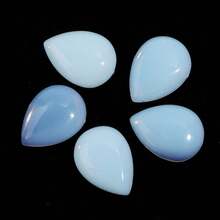 5pcs Or 10pcs/Pack Natural Water Drop Shape Cabochon Gemstones, Multi-Styles Loose Stones For Handmade DIY Jewelry Making Like Necklace, Ring, Bracelet, Vintage, Amethyst, Charoite - Multicolor - View 15
