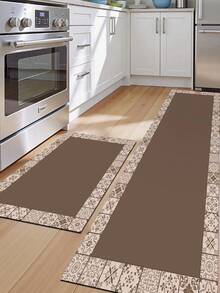 One Piece Of Silicone Kitchen Mat With Colorful Gradient Pattern, Anti-Fatigue, Non-Slip, Quick-Drying And Water-Absorbing, Simple And Stylish Soft Rubber Mat Suitable For Kitchen, Bathroom, Entrance Door, Laundry Room And Other Places ,Room Decor - Multicolor - View 11