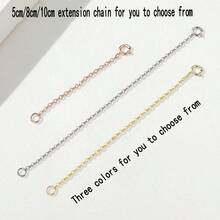 3件/6件/12件可调节延长链，手工DIY手链项链脚链配件，3种颜色可选 - 金色 - 查看 1