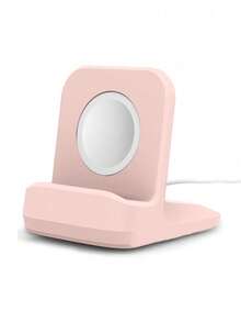 1pc Minimalist Silicone Holder Stand Compatible With Apple Watch Charger, Anti-Slip Charging Dock Compatible With Apple Watch Series 9/8/SE/7/6/5/4/3/2/1 (Charging Cable Not Included)