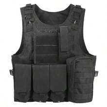 Military Tactical Vest Air Soft Paintball Molle Plate Carrier Combat Game Vest