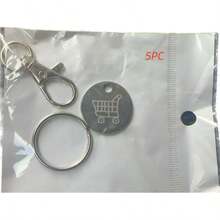 1/3/5枚装购物车代币，超市手推车硬币，不锈钢金属钥匙扣带手推车解锁钥匙，适用于超市购物车、储物柜、健身房、购物篮，生日和感恩节礼物