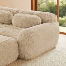 Sofas & Couches - Light Khaki + Plush + 2 Seat - View 10