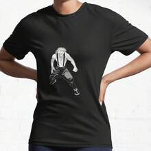 Lori Hazenoki  Active T-Shirt Anime Graphic Print Casual Cotton T-Shirt - màu đen - Xem 1