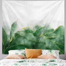 Waterlily Wall Tapestry, Green Floral Plant Art Poster For Bedroom Girls Boys, Small Nature Flower Pond Wall Hanging, Watercolor Tapestries For Living Room Dorm Decor 50"L X 60"W - 多色-7 - 查看 6