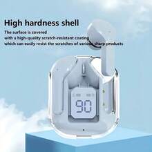 2026 Transparent Wireless Headphones With LED Digital Display, Enjoy Immersive Gaming Experience, Hifi Stereo Sound, Control, And High-Definition Calling, Suitable Outdoor Activities, Gaming, And Phone Calls, Long Life Battery For Lasting Endurance,With HIFI Stereo Sound & LED Display - Perfect Gift For Birthday/Christmas/Girlfriend - 粉色 - 查看 8