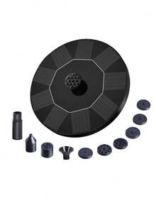 1pc Solar Powered Bird Bath Fountain Pump, Outdoor Waterproof Lotus Fountain Pump With 6 Nozzles, Suitable For Bird Bath, Garden Pond, Yard Pool, All-In-One Bird Feeder & Waterer, Natural Garden And Outdoor Decor, Garden Lighting LED - Nhiều màu - Xem 9