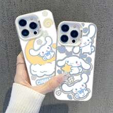 SANRIO Funda de Teléfono Mate TPU de Cinnamoroll para 17 Pro Max 16 15 14 Pro 11 12 13 Pro Plus 16E, Cubierta Dura de PC a Prueba de Golpes - SC05-BA-M3375 - Ver 5