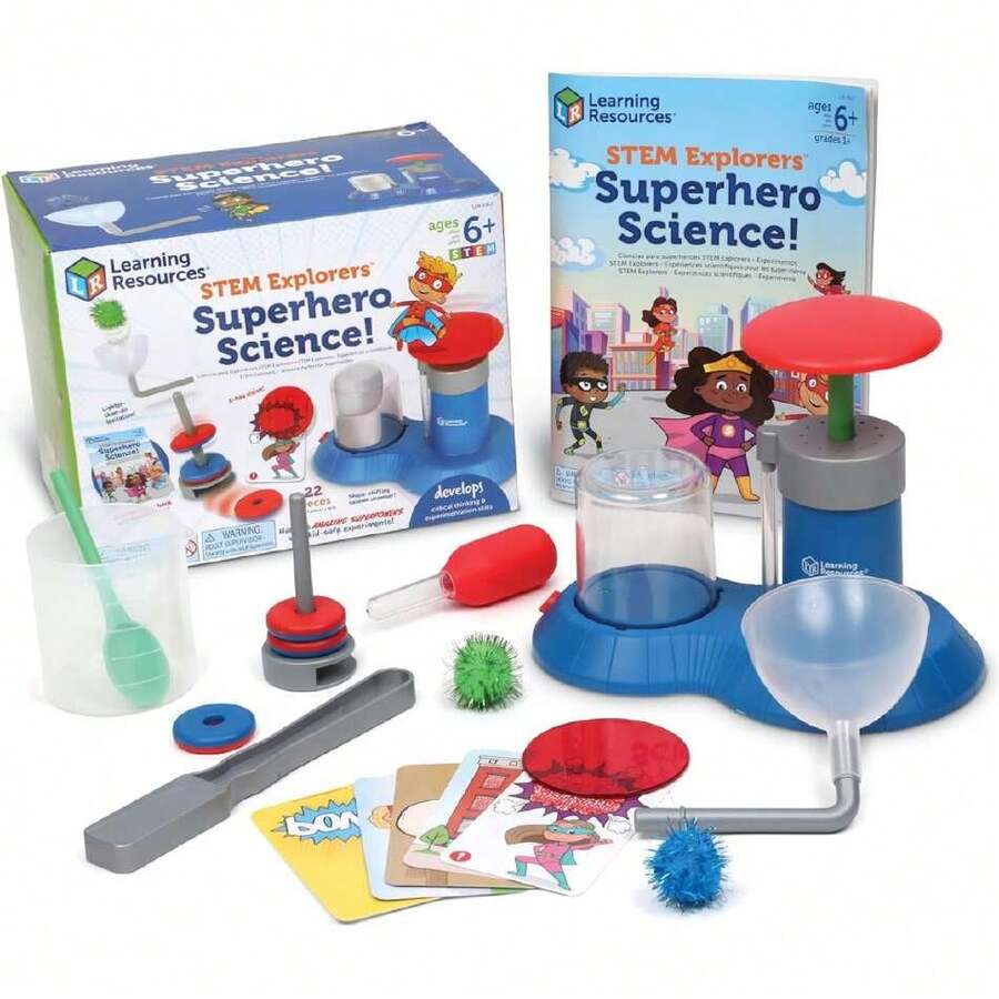 Learning Resources Stem Explorers Superhero Science!, 21 Piezas, a Partir de 6 años, Kit de Ciencia, Juguetes Stem, Ciencia para niños,38072037 - Tipo de Enchufe A Japonés (100V) - Ver 1