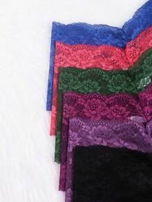 6-Piece Plus-Size Women's Lace Boy Shorts, Sexy Lingerie And Pajamas For Daily Wear. - Multicolor - View 4