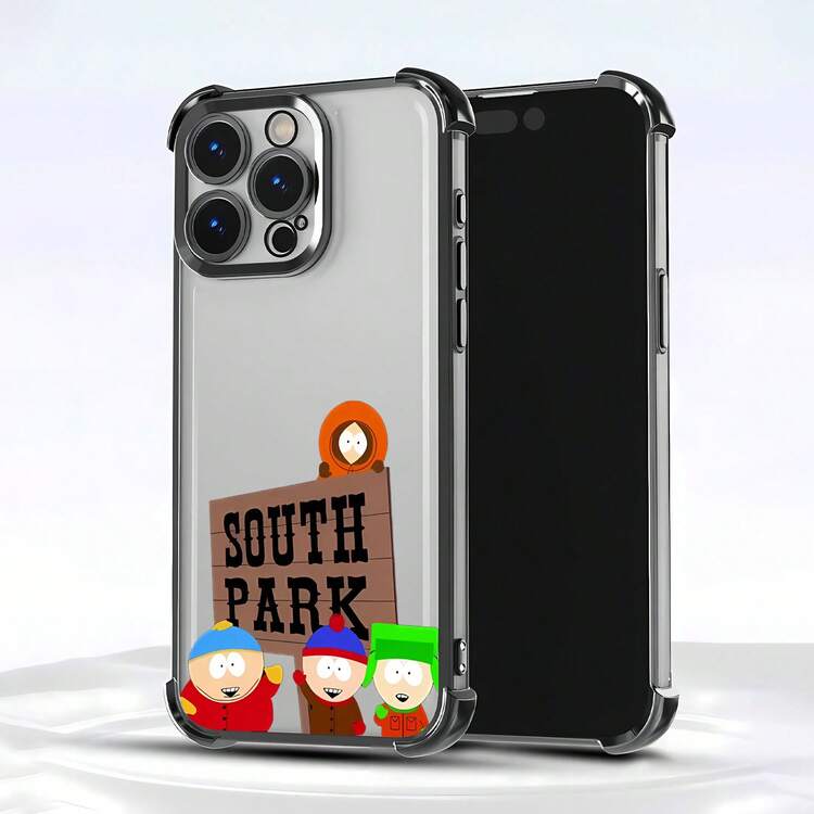 Funda para móvil con divertidos diseños de los personajes de South Park, compatible con teléfonos ,  17,  16 Pro Max,  15 Pro Max,  13 y  12. Fabricada en TPU para una protección eficaz contra golpes y caídas. Ideal para fans, familiares, amigos, regalos de cumpleaños y sorpresas de Halloween. - Color mixto LB2 - Añade 6