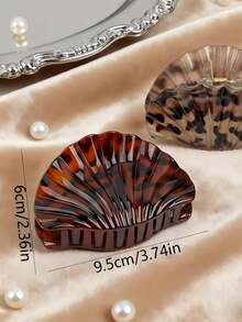 Leopard Shell Hair Clip, Personalized Hair Accessory, Women's Hair Decoration, Minimalist High-End, Suitable For Daily Life, Gatherings And Vacations, Best Gift For Friends And Family - Multicolor - View 9