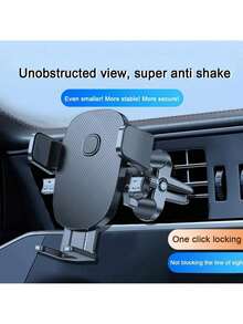 1pc Car Dashboard Phone Holder, New Suction Cup Style, Compact & Convenient, Gravity Stable Dashboard Navigation Holder - Air Outlet - View 3