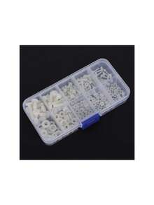 270 Piezas de Sujetadores de Hardware M2/M2.5/M3/M4/M5, Kit Surtido de Arandelas de Tuercas de Tornillo de Nailon para Uso a Largo Plazo con Caja (Juego de tornillos de nailon,38072456 - Azul menta - Ver 6