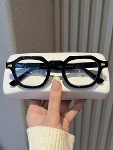 1 副复古小方框时尚阅读/电脑/游戏眼镜，无度数，适合男士/女士日常使用 - 彩色 - 查看 3