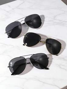 3副经典双梁驾驶和钓鱼风格眼镜，适合骑行和旅行 - 彩色 - 查看 6