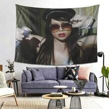 Ayesha Erotica-Themed Tapestry - Iconic Video Star Portrait Wall Hanging With Signature Look, Large Horizontal Fabric Poster For Decor, Party & Bedroom Aesthetic - Perfect Gift For Fans - Nhiều màu - Xem 4