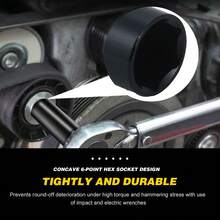 10pcs Durable Reliable Deep Impact Socket Set - 1/2 Inch Metric Drive Deep Socket Tool Set For Professional Repair DIY - 10-24mm Hex Nuts - Yellow - View 7