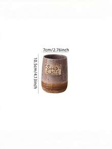 1pc Dotted Round English Letter Ceramic Storage Jar, Utensil Holder, Suitable For Kitchen Storage, Tableware Storage, Home Decor - Multicolor - View 5