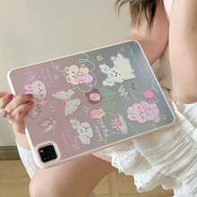 Minimalist Butterfly, Tulip, Rabbit Design Transparent Acrylic Protective Case Compatible With Apple IPad 2020/2025 Air 6 Without Pencil Slot, 5th Gen, 2022 10th Gen 9.7, 8, 10.2 Inch, IPad Pro 11 Cute Cartoon Shockproof Cover - Multicolor - View 8