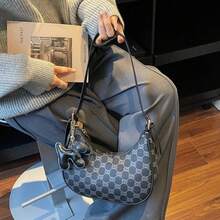 [Oferta exclusiva]Bolso de hombro cruzado para mujer 2026 nuevo diseño exclusivo bolso de luna retro con estilo de lujo minimalista bolso de mano bandolera bolso de axila elegante y moderno - Negro - Ver 5