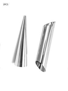 Stainless Steel Baking Tools, Kitchen Gadgets, Danish Large Spiral Croissant Conical Tube, Snail Cream Bread, Snail Bread Mold, Household & Commercial Puff Pastry Dough Roller Crimper - Silver - View 6