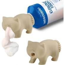 Gag Gifts - 1 PC White Elephant Gifts, Toothpaste Dispenser, Toothpaste Squeezer, Pranks 3D Printed Self Closing Toothpaste Caps Bathroom Accessories Bathroom Toothbrush Holders Lovers - 1 White - View 1