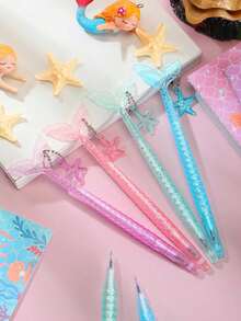 Bộ 10 món quà tặng theo chủ đề nàng tiên cá, bao gồm sổ tay lò xo mini hình nàng tiên cá và bút hình đuôi cá, thích hợp làm phần thưởng trong lớp học, quà sinh nhật chủ đề đại dương hoặc quà nhét vào túi quà tặng trong các bữa tiệc. - Nhiều màu - Xem 2