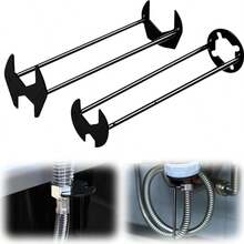 2pcs Multi-Function Sink Wrench, 2026 New Sink Wrench Faucet Tool Plumbing Tool, Suitable For Tight Spaces In Kitchen And Bathroom, Easily Tighten Faucets Under Sink - Black - View 3