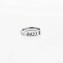 Nhẫn in hình chữ ký và biểu tượng của các thành viên Twice Nayeon, Jeong Yeon, Momo, Sana, Mina, quà tặng cho người hâm mộ, quà sinh nhật, quà tặng ngày lễ, nhẫn dành cho bạn thân (Chu vi bên trong 55mm/2.17 inch) - Nhiều màu - Xem 11