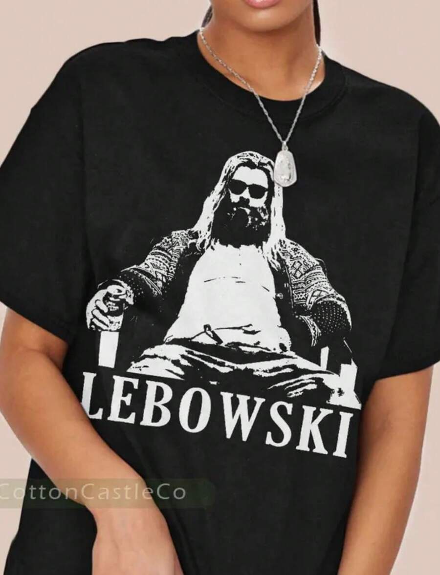 Funny Avengers Shirt Tony Stark Fat Thor Lebowski T-Shirt The Avengers Endgame Tee 96 - màu đen - Xem 1