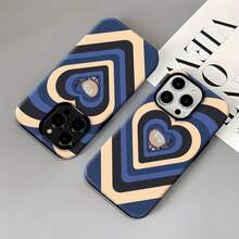 Estuche para teléfono con patrón de corazón colorido Compatible con estuches para teléfonos   17  16 Pro Max  15 Pro Max  13 y  12 Brinda protección contra golpes y caídas Un gran regalo para familiares, amigos, seres queridos, novios/novias y para Año Nuevo - Blanco - Ver 1