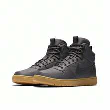 Nike Court Borough Mid 休闲运动鞋，舒适百搭，中帮鞋，男款灰色 - 灰色 - 查看 3