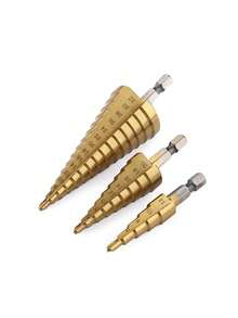 3件套多功能工业硬度冲孔器、安装钻头、去毛刺器、高效阶梯钻头 - 彩色 - 查看 5